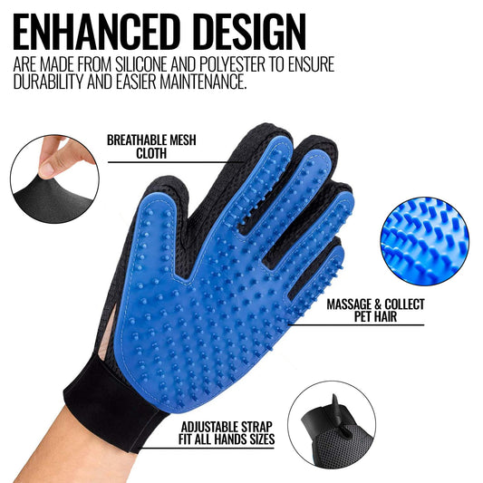 Deshedding Pet Grooming Gloves