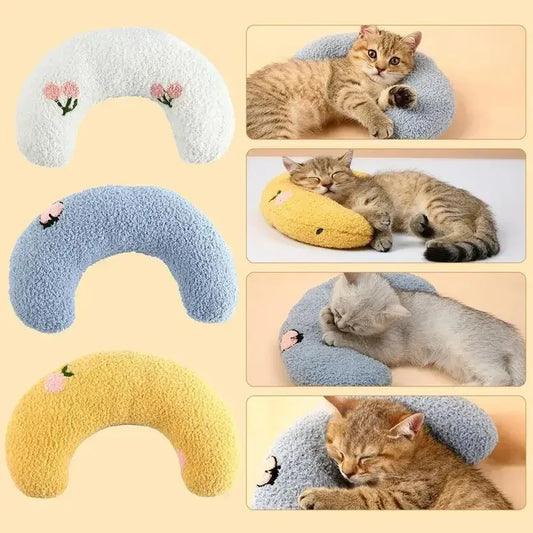 Pet Little Pillow Neck Protector Deep Sleep Fashion Puppy Kitten U-Shaped Pillow Dog Cat Headrest Sleeping Pillow Pet Supplies