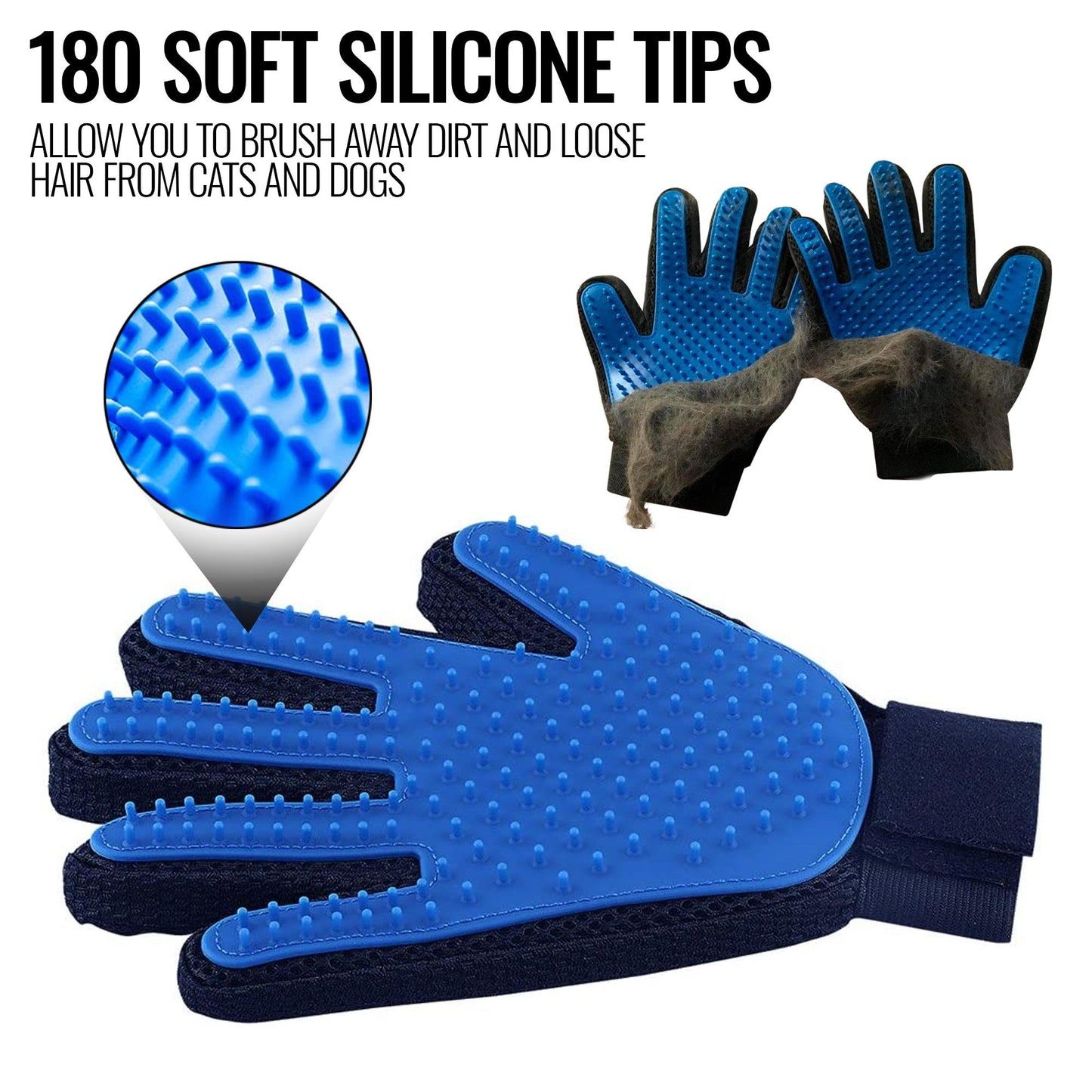 Deshedding Pet Grooming Gloves