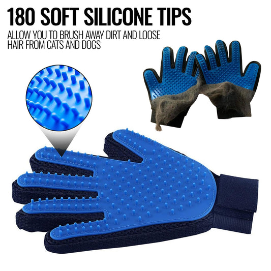 Deshedding Pet Grooming Gloves