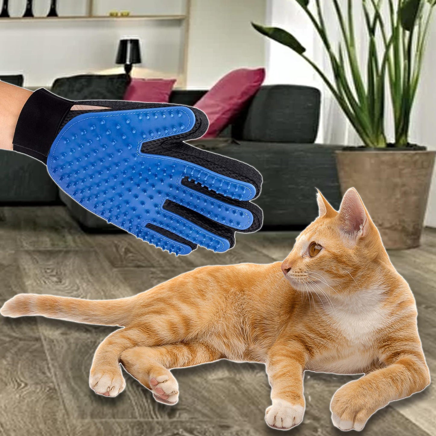 Deshedding Pet Grooming Gloves